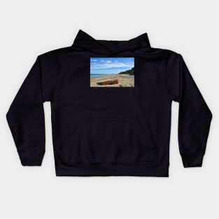 World War Two pillbox on the beach, Norfolk Kids Hoodie